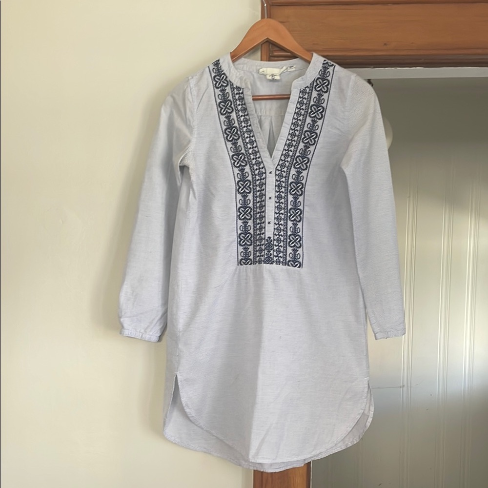 H&M Embroidered Tunic Top sz 4